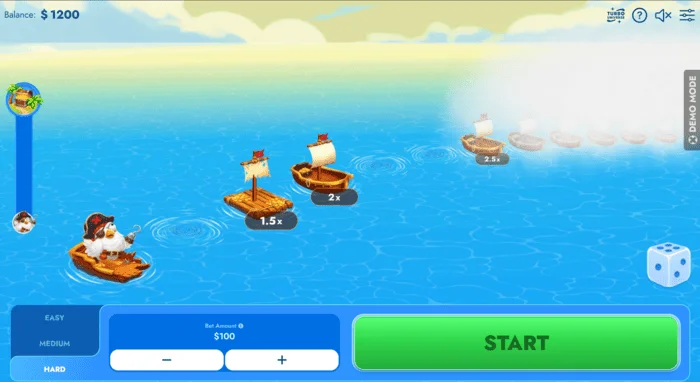 Chicken Pirate Route játék képernyő
